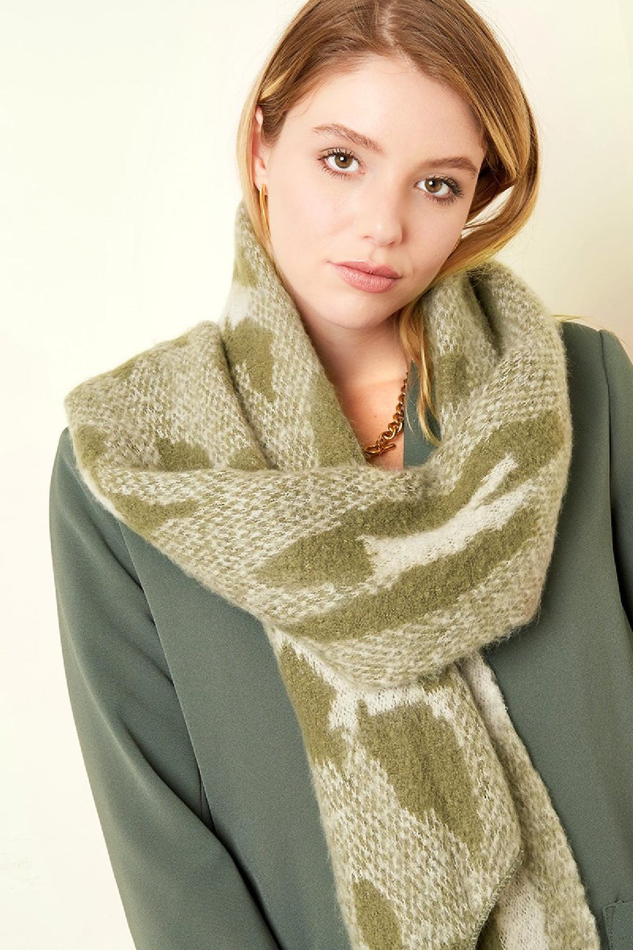 Wintersjaal Camel Polyester Afbeelding4